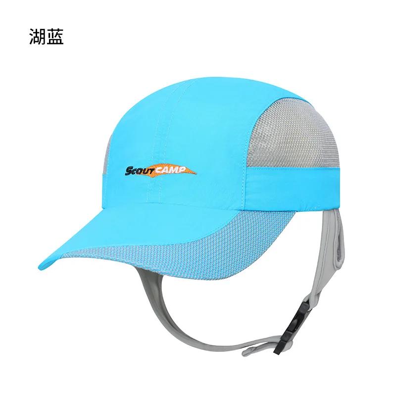 남녀공용 여름 해변 서핑 모자, 야외 통기성 UPF50 + 야구 모자, 해변 자외선 차단 모자